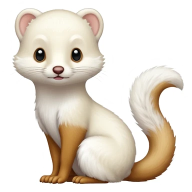 White stoat sticker