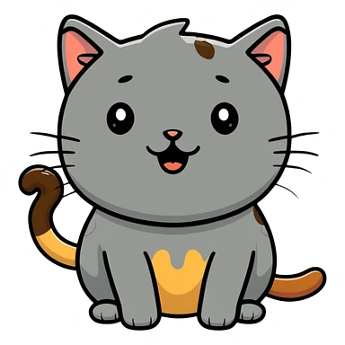 happy poop cat sticker