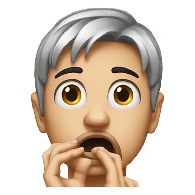 Nail biting nervous  sticker