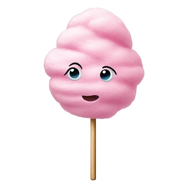 Cotton candy on a stick sticker