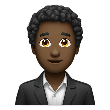 enseignant noir aux cheveux crepus sticker