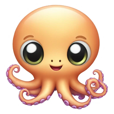 Cute little baby sea octopus sticker