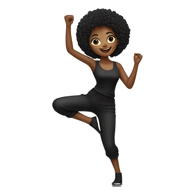 Black party girl sticker