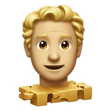 puzzle doré sticker