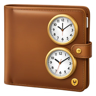 wallet and clock side by side sticker