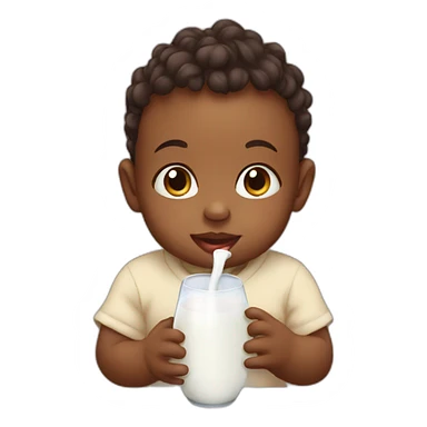 Baby drinking milk sticker