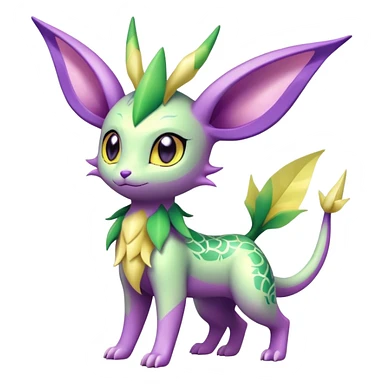 Shiny Exotic Cute Adorable Majestic Ethereal Sparkly Flygon-Espeon-Leafeon-Shaymin-Hybrid-Creature with pattern-markings sticker