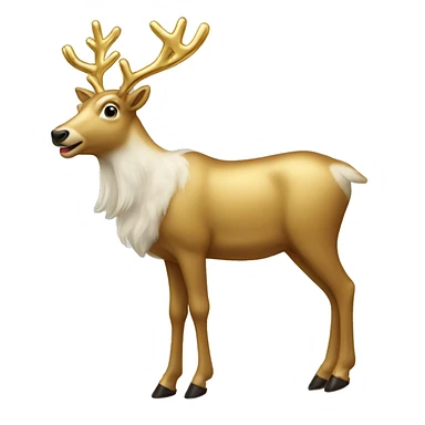 All gold full body reindeer  sticker