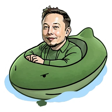 Drunk Elon musk floating sticker