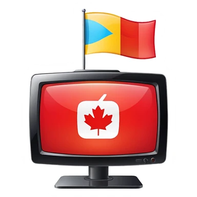flag with TV in it sticker
