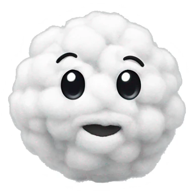 Cotton ball sticker