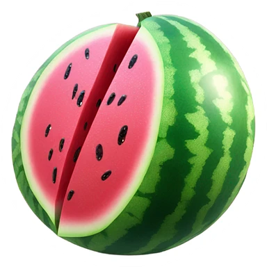 Hot pink realistic watermelon with glitter and crystallized  sticker