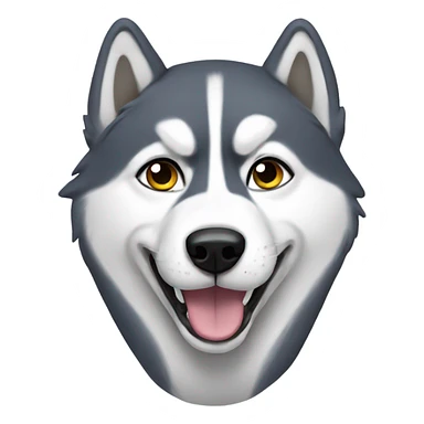 Husky wearing a hoodie sticker