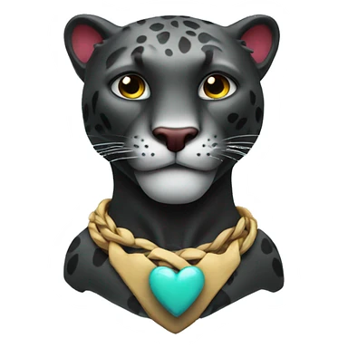 Heart with a panther sticker