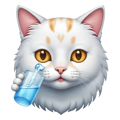 Drinking cat sticker