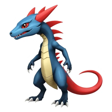 Shiny Cool Futuristic Smooth Salandit-Guilmon-Zeraora-Lombax-Sergal-Zangoose-Cyclizar-Genesect-Pokémon, full body sticker