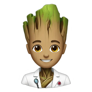 groot a doctor cosmetologist in the mars sticker