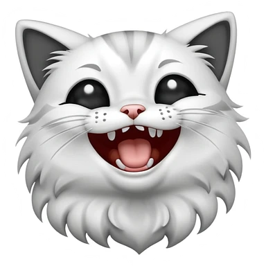 Cat laughing and crying  sticker
