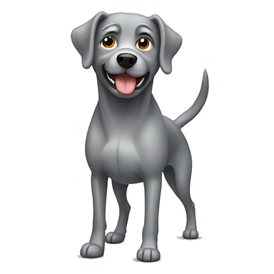 Standing grey dog sticker