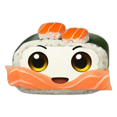 sad sushi sticker