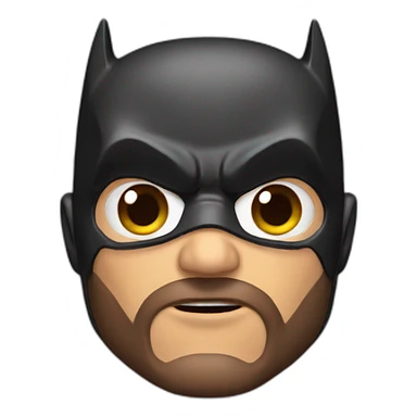 batman head only with beard and brown eyes sticker