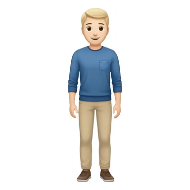 white man dressed casually full body sticker