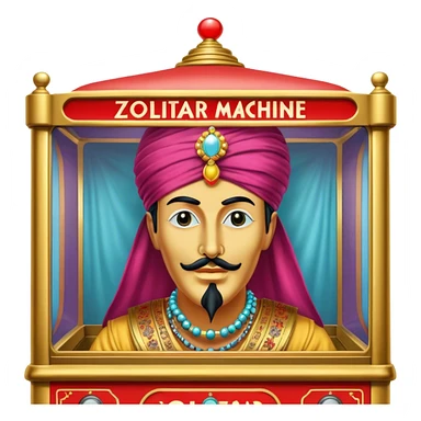 Realistic vintage Zoltar Machine with turban sticker