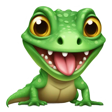 Cute lizard with its tounge out sticker