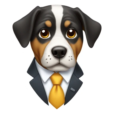 Dog with tie  sticker