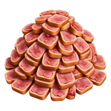 spam meat melted flower bouquet  sticker
