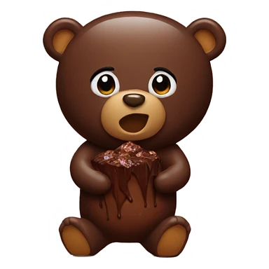 Bears covered in chocolate sticker