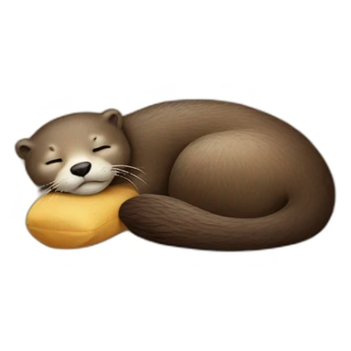 Otter sleeping on the couch sticker
