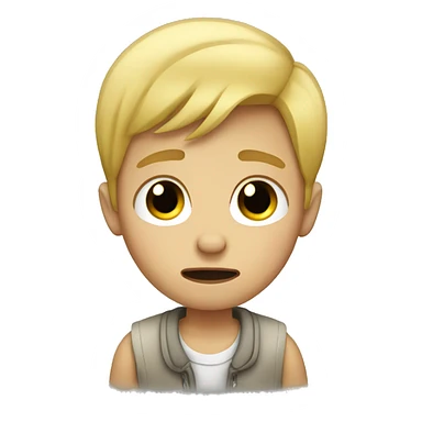 blonde boy crying  sticker