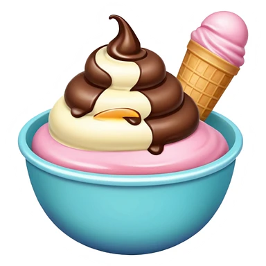ice cream bow sticker