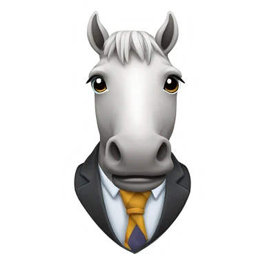 A horse wearing a tie sticker