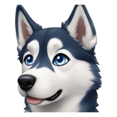 Blue eyes husky sticker