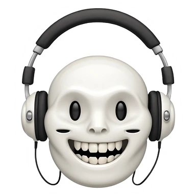 Headphones filled with teeth  sticker