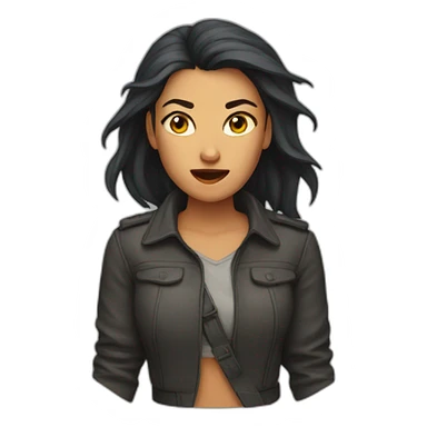 Emoji mujer furia sticker