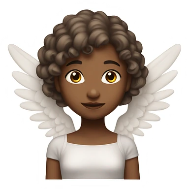 Brown angel girl  sticker