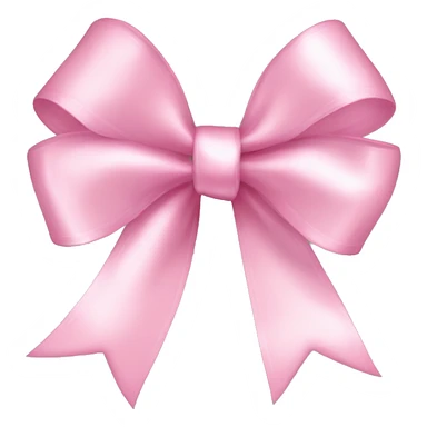 light pink ribbon bow, shimmering sticker