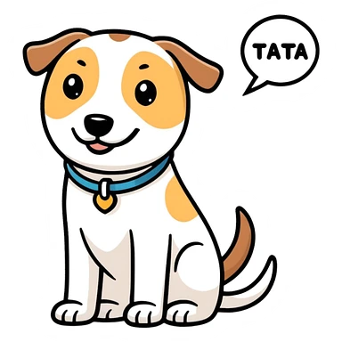 dog saying taha sticker