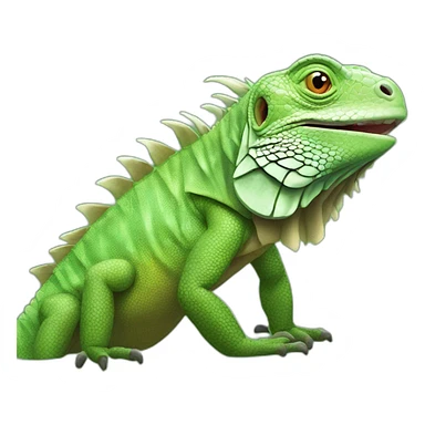 iguana blinking sticker