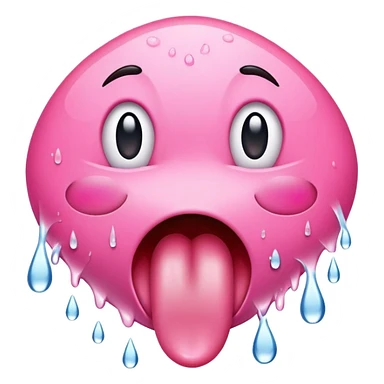 Tongue with water sticker