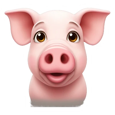 Pig with heart eyes sticker