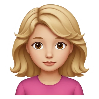 Can you make her more browny blonde with a slight curl in her hair with rosy cheeks sticker