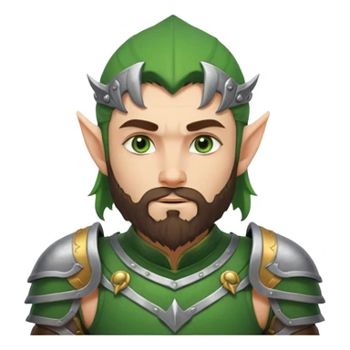 Bearded warrior elf in armor sticker