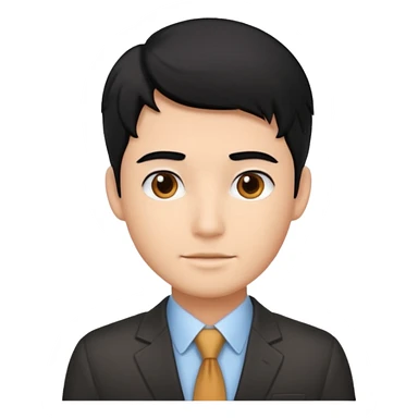 Male Virtual Assistant with Black Hair sticker
