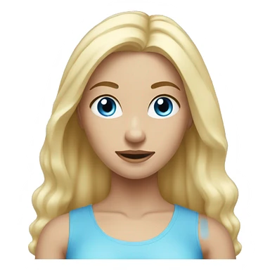 Blonde blue eyes girl Pilates  sticker