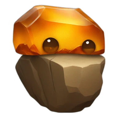 Amber rock with legs and arms sticker