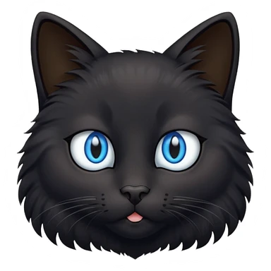 gato negro ojos celeste sticker